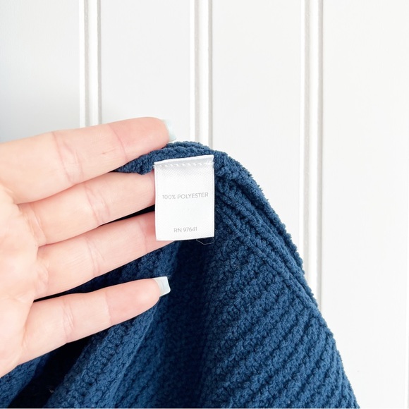 J. Jill Medium Blue Chenille Cable Knit Sweater - Picture 6 of 6